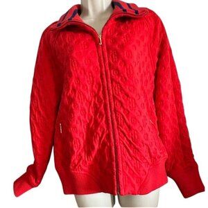 Juicy Couture Los Angeles Y2K Quilted Crimson Dressy Front Zip-Pockets Jacket XL
